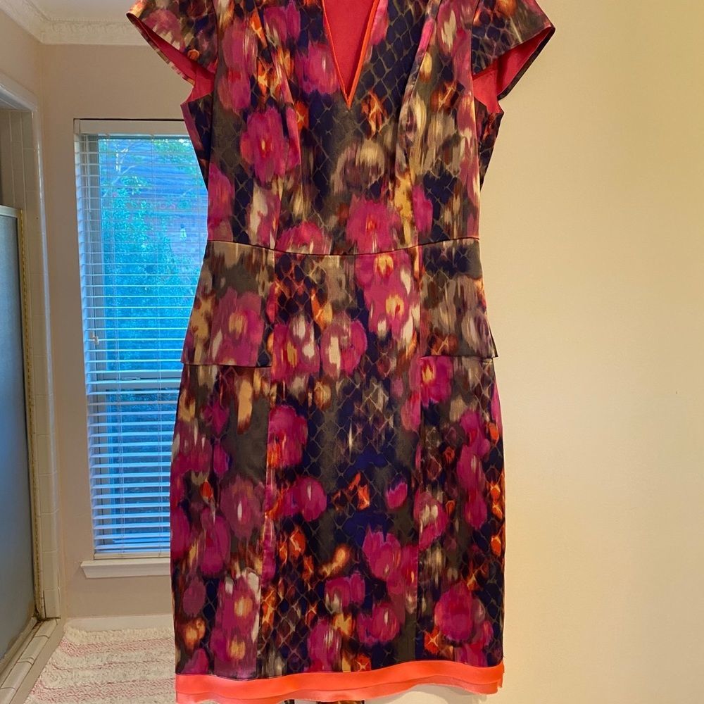 Elie Tahari Ombré Snakeprint Lydia Peplum Dress - Picture 5 of 9